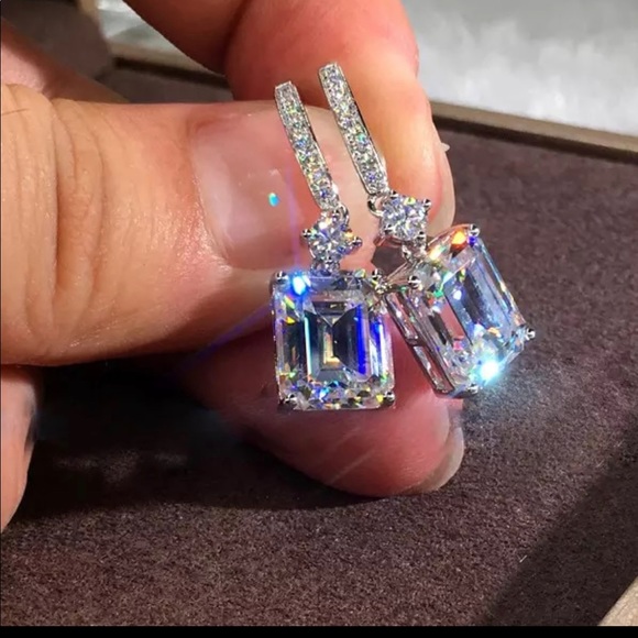 Huitan Versatile Classic Design Rectangle Dangle Earrings - Picture 1 of 3